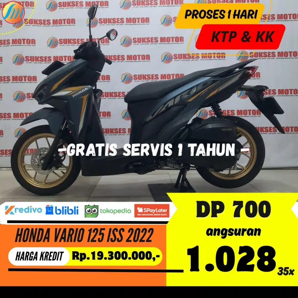 DP PROMO 700RB HONDA VARIO 125 ISS 2022 ANGSURAN SANGAT RENDAH