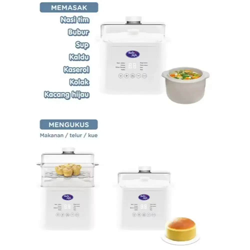 Baby safe multi steamer Bisa untuk kukus, Cooker, penghangat susu Dll