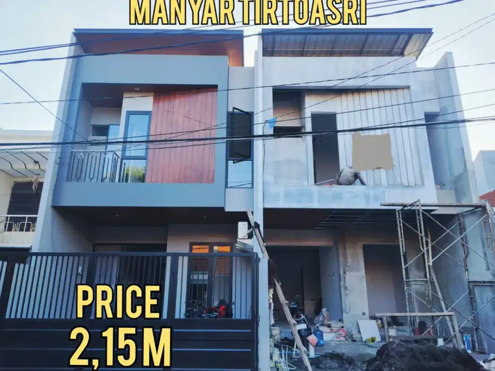 BARU GRESS, SISA 1 UNIT RUMAH MANYAR TIRTOASRI TOMPOTIKA SURABAYA TIMUR DEKAT SEKOLAH PETRA, MERR, MANYAR, KERTAJAYA, GALAXY MALL, ITS, Dsb