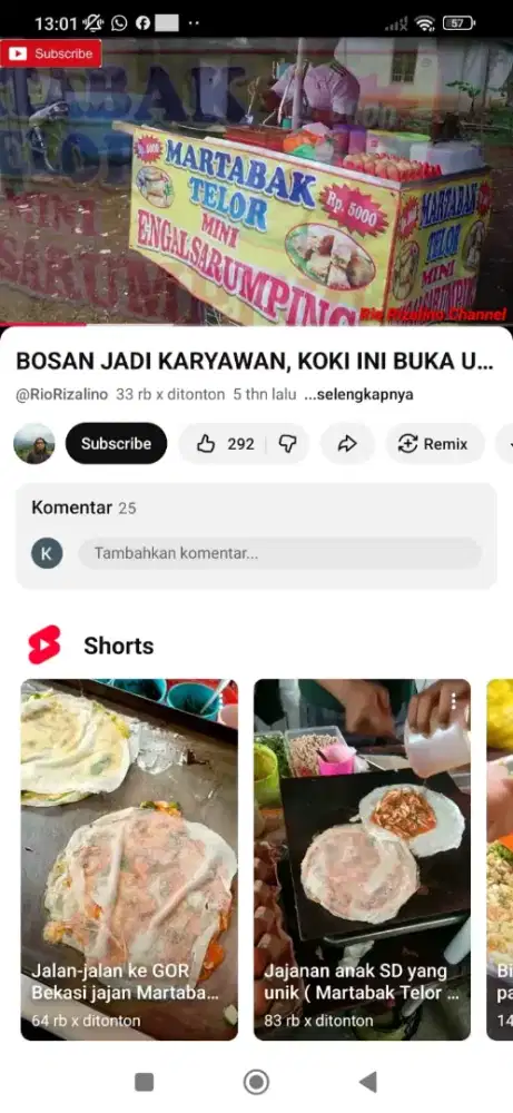 Martabak telor mini