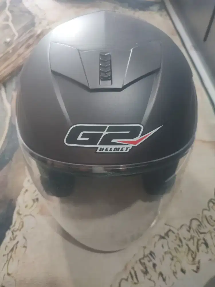Dijual Helm G2 Optimax solid original kaca double visor