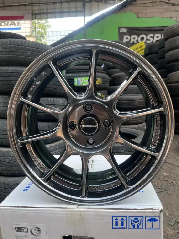 Wedssport tc105x ring 16 lebar 7 pcd 4x100 ET 38 hyperblack 4pcs
