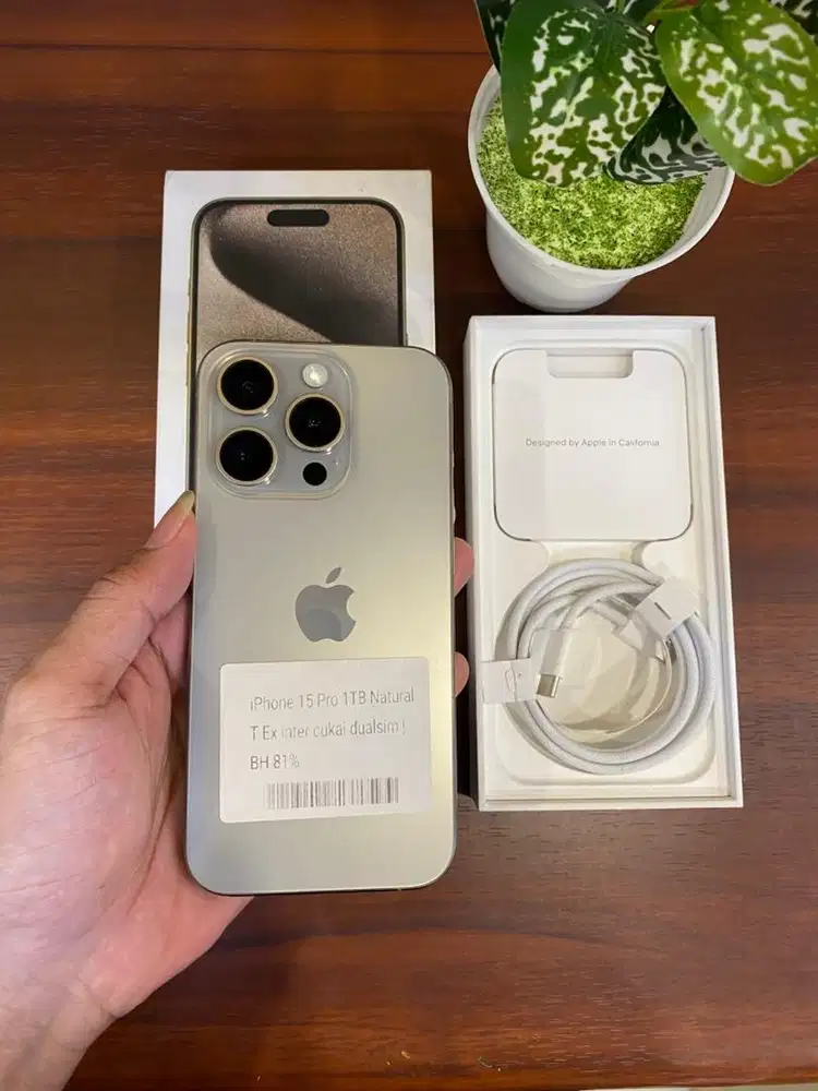 iPhone 15 Pro 1TB Natural Titanium Inter Beacukai