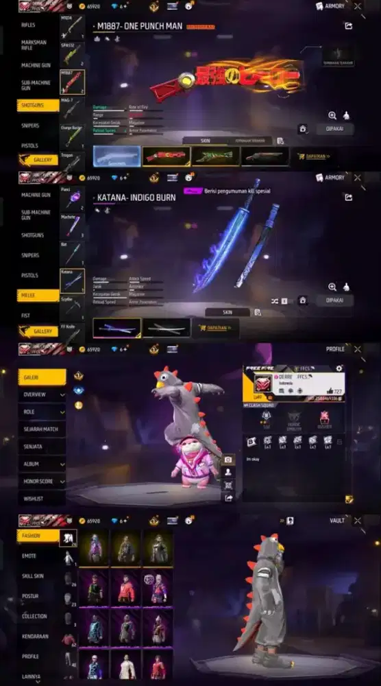 Ready jual akun epep free fire murah Aman dan Tepercaya