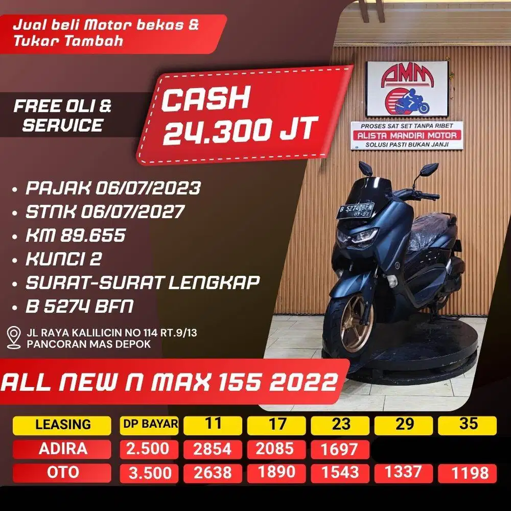 ALL NEW NMAX 2022 CASH / KREDIT SPAYLATER ALLOBANK INDODANA CC ALISTA