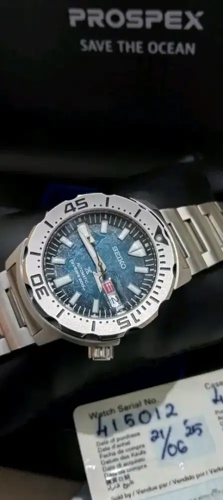 Preloved Seiko Prospex SRPH75K1 Special Edition Save The Ocean