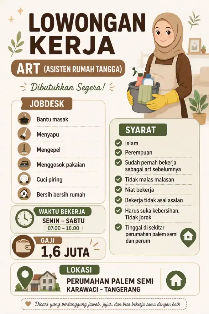 Lowongan kerja ART di karawaci