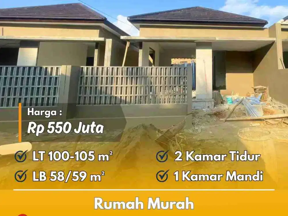 Rumah Murah Area Godean Utara Pasar Godean Free Pajak Balik Nama