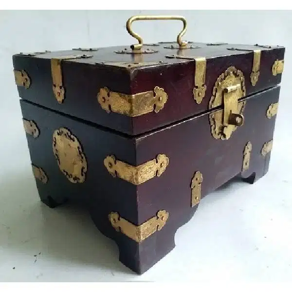 Antik box perhiasan mini kekaisaran Cina dengan seni yang tinggi bahan