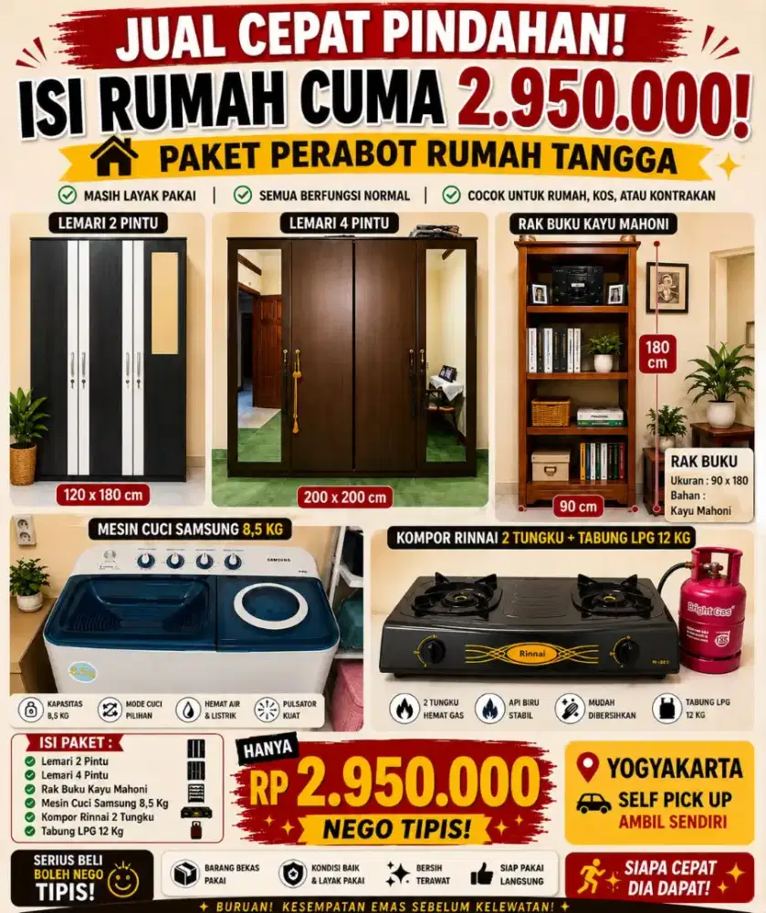 Jual Cepat Murah Pindah Luar Kota