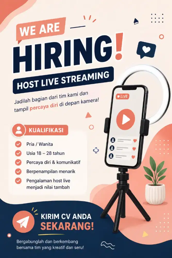 Loker Host Live Stream E-Commerce