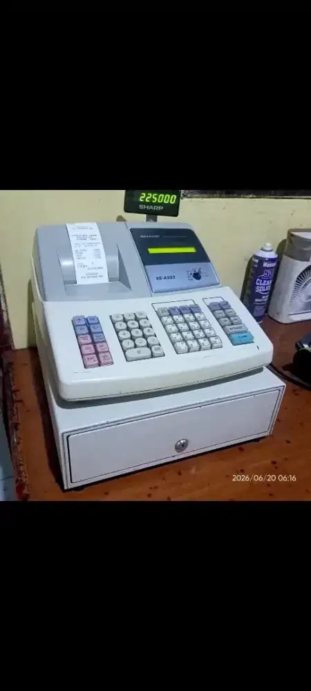 mesin kasir Sharp 203 ready