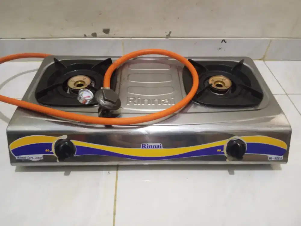 Kompor gas Rinnai 2 tungku + selang regulator