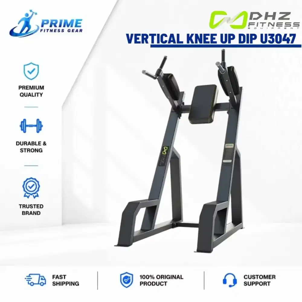 Alat Fitness Gym Vertical Knee Up Dip Chin Machine DHZ Evost U3047