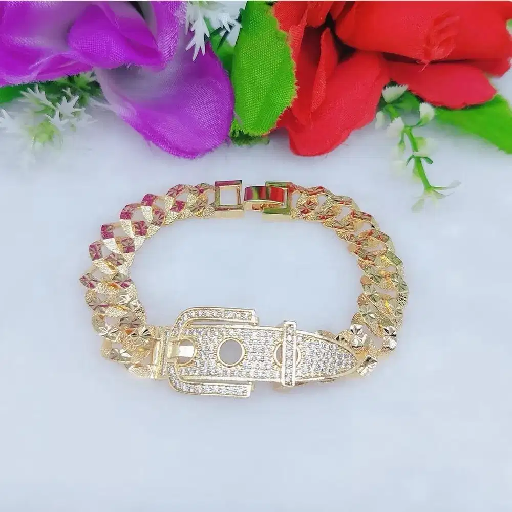 Gelang Rantai Wanita Gesper Titanium Anti Karat Premium