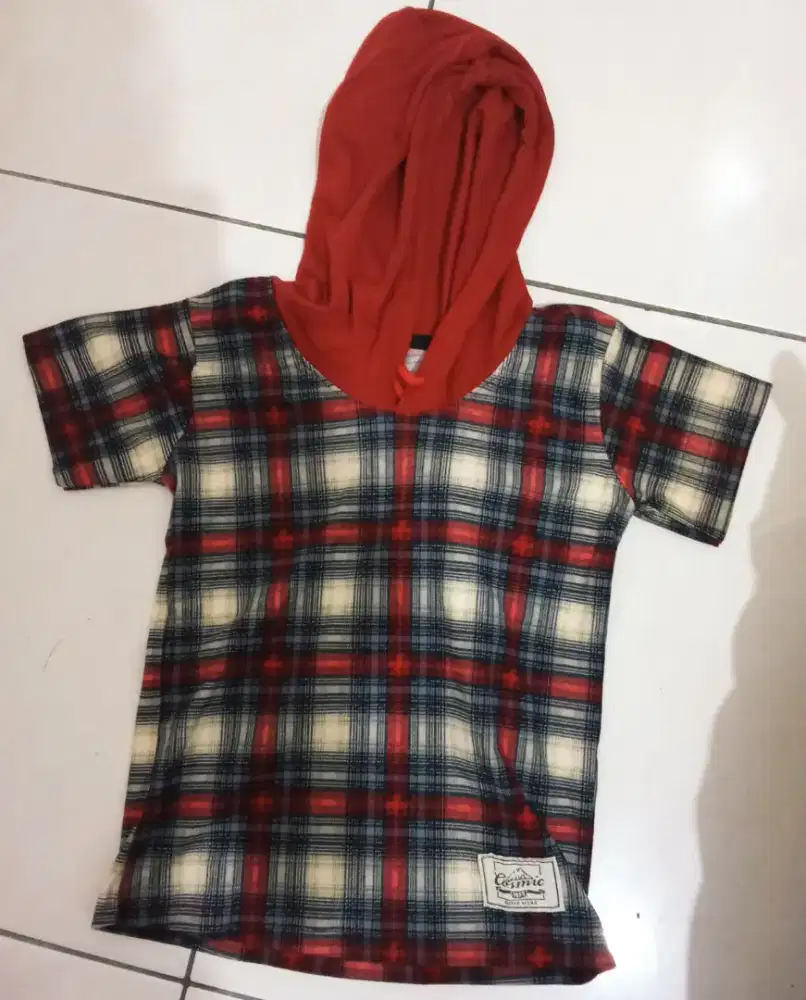 Atasan hoodie anak cowo motif kotak2