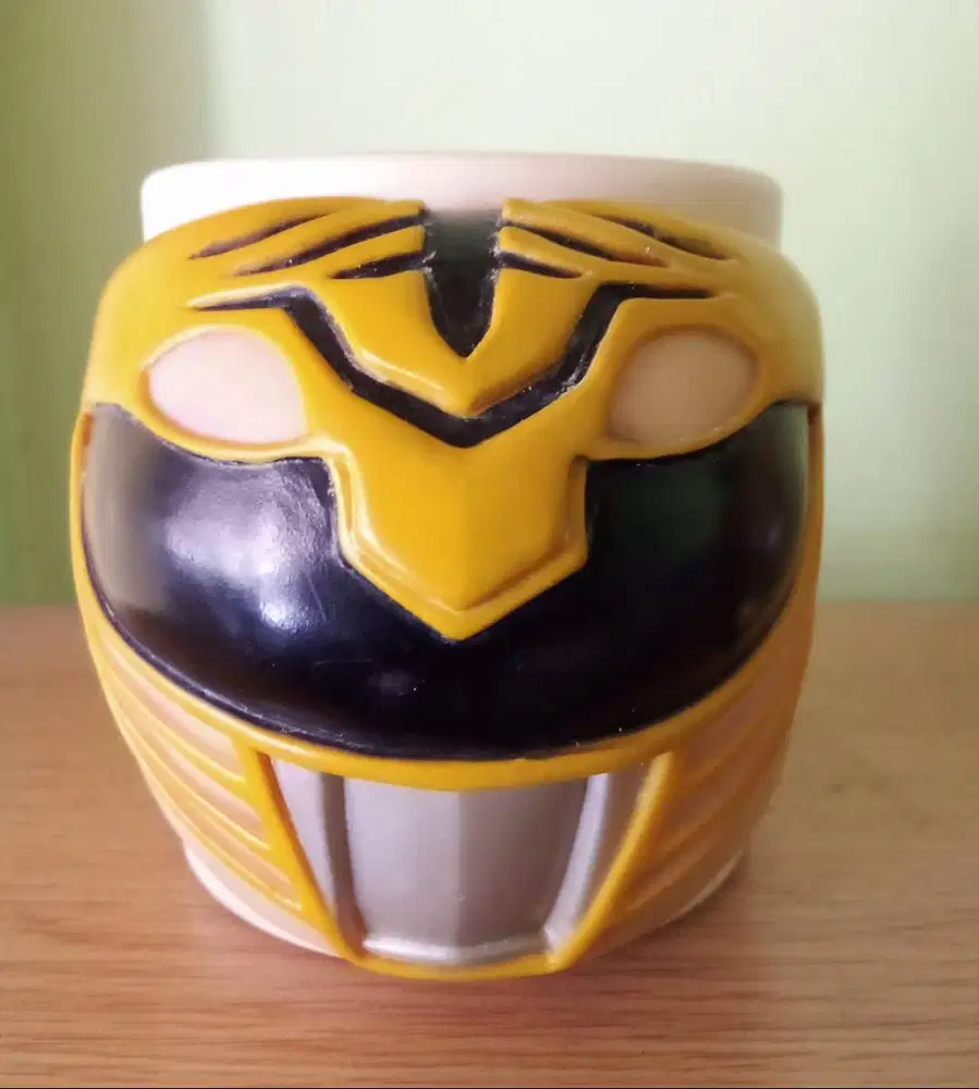Gelas Power Ranger White by Megacept Saban 1995 Rare