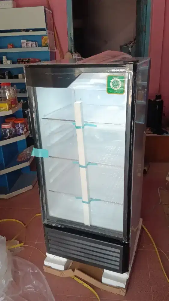Showcase sharp 1 pintu Showcase pendingin toko minimarket