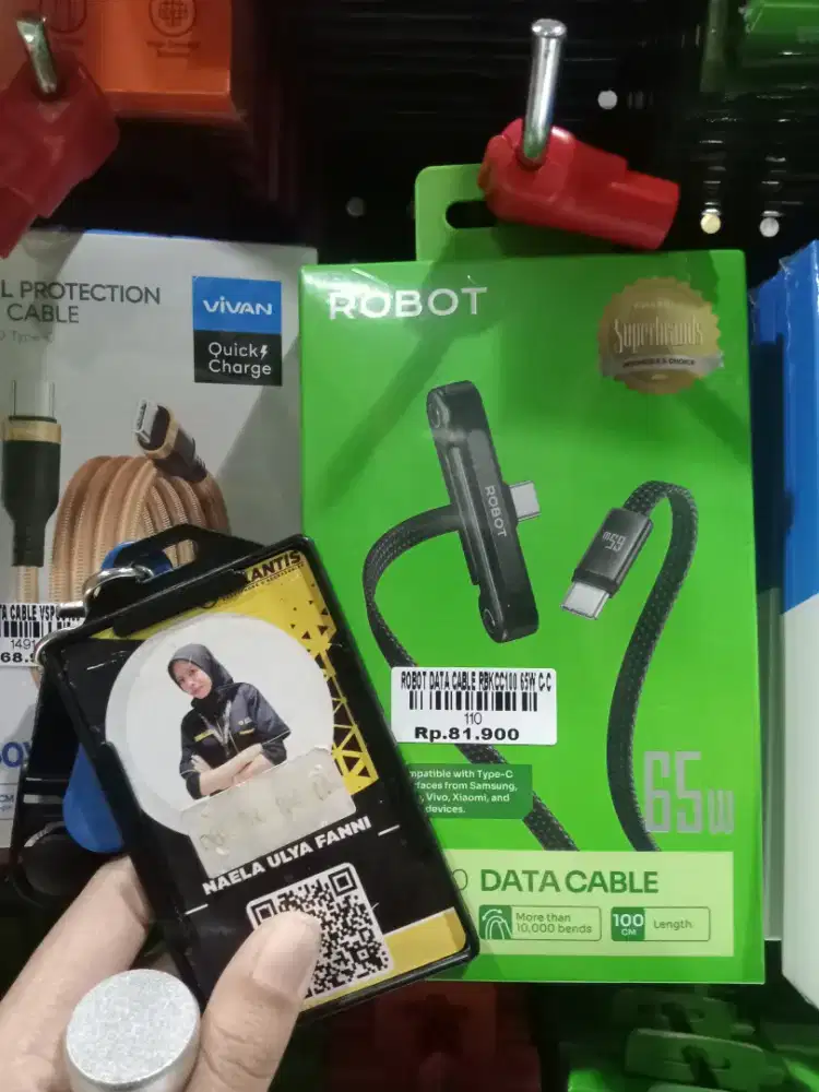 ROBOT DATA CABLE RBKCC100 65W C TO C| ATLANTIS DAHSYAT