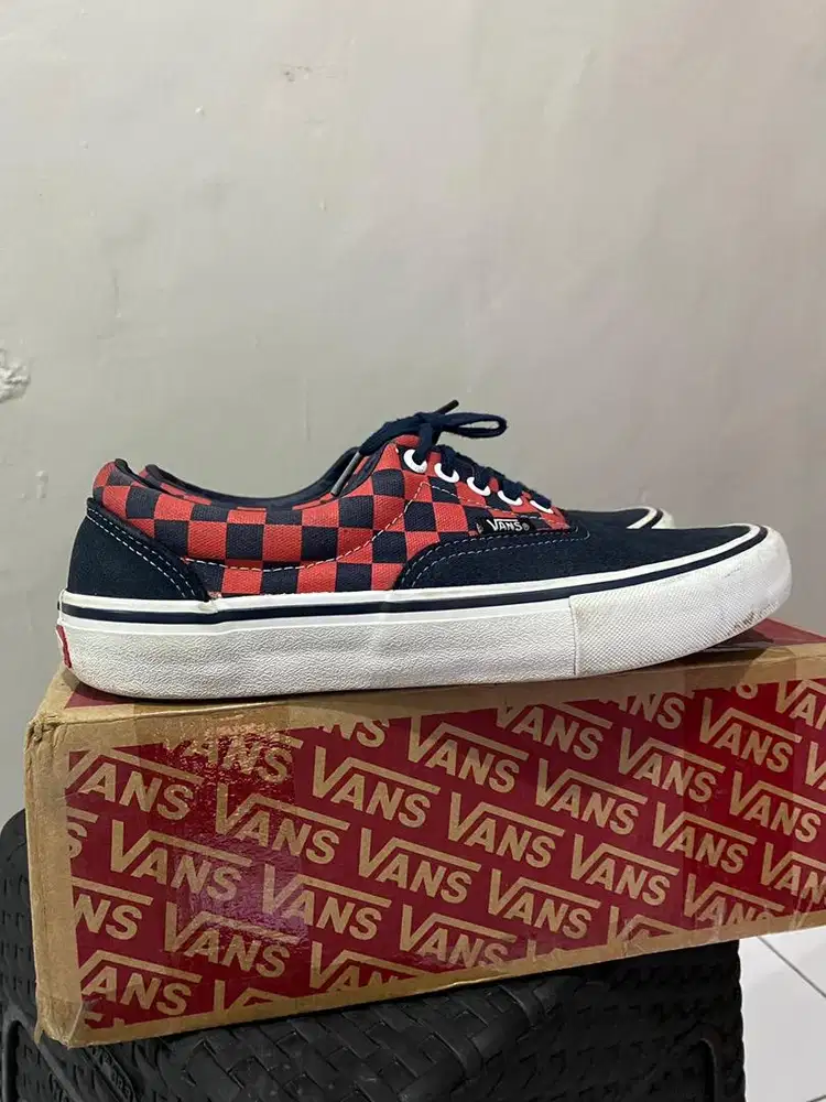 Vans Era Pro Navy Orange Checkerboard