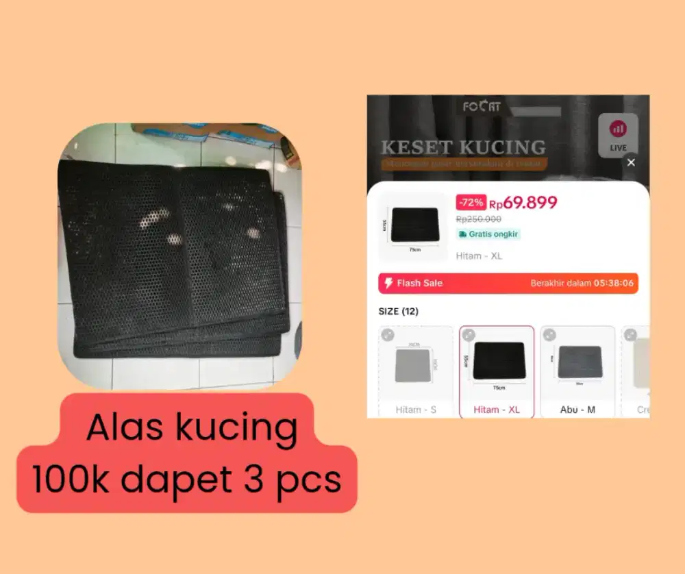 JUAL ALAS / KARPET KUCING, TAS KUCING, FREE PERLENGKAPAN