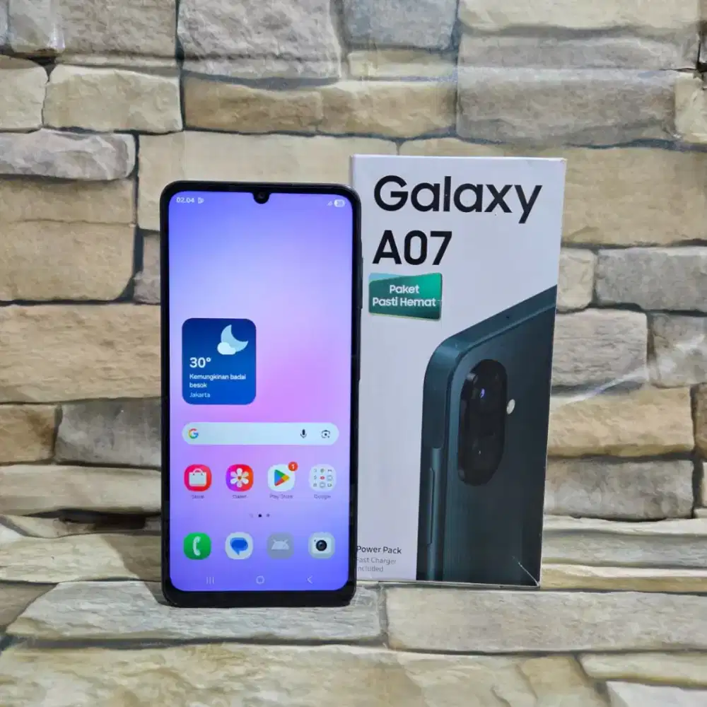Samsung galaxy A07 4G 4/64 green fullset segel mulus 95% bergaransi