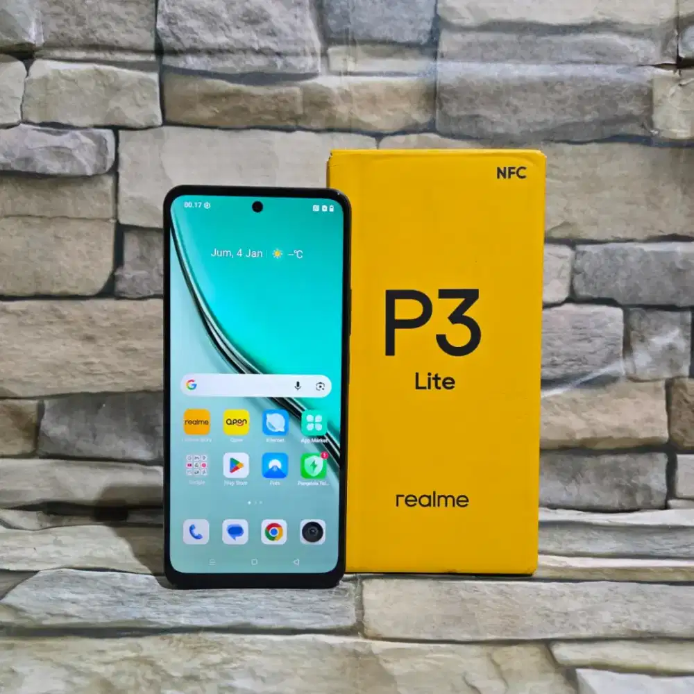 Realme P3 Lite 4G 4/128 green fullset segel mulus 98% bergaransi