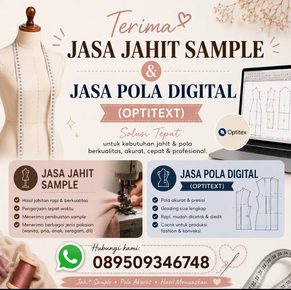 Jasa Jahit Sample & Pola Digital Optitex