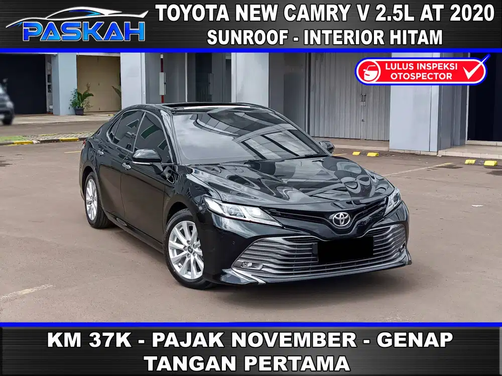 KM=37k Bunga 4% PAJAK=November Camry 2.5 V 2020 CAMRY V 2020 Sunroof