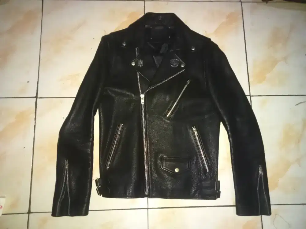 Jaket kulit asli ramones punk leather jacket vivastudio original