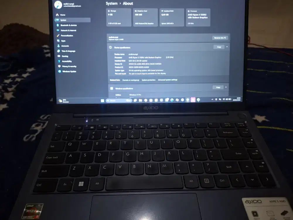 Laptop Axioo Hype 5 AMD Ryzen 8/256GB