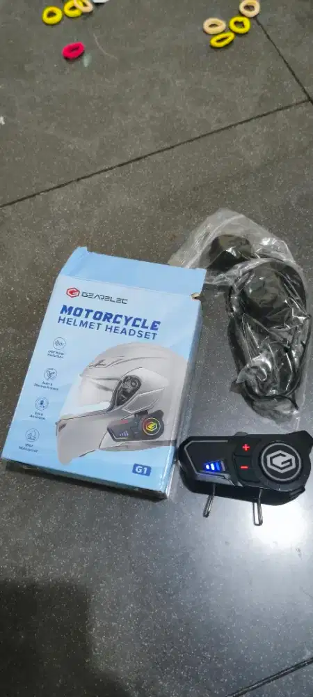Gearelec g1 Headset bluetooth helm fullface halface music player mulus