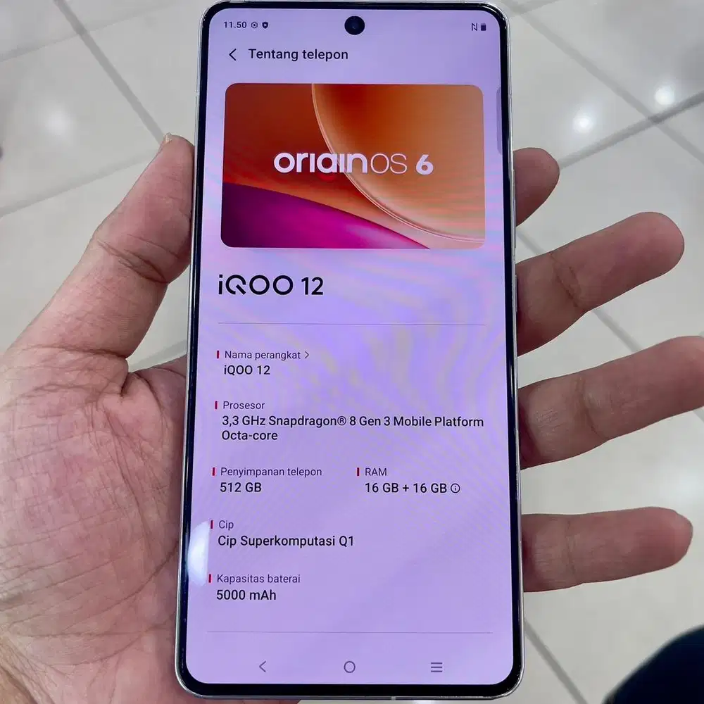 Iqoo 12 ram 16 / 512 resmi fullset original