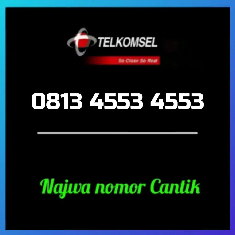 Nomor cantik simpati Telkomsel super