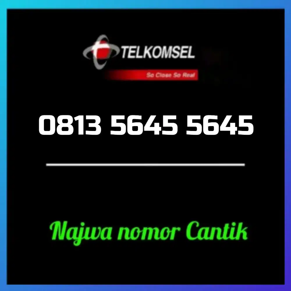 Nomor cantik simpati Telkomsel super