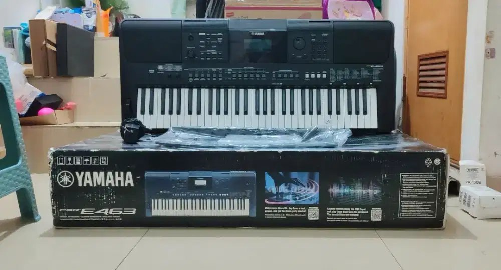 Yamaha PSR E463 bekas lengkap, bisa Flash disk