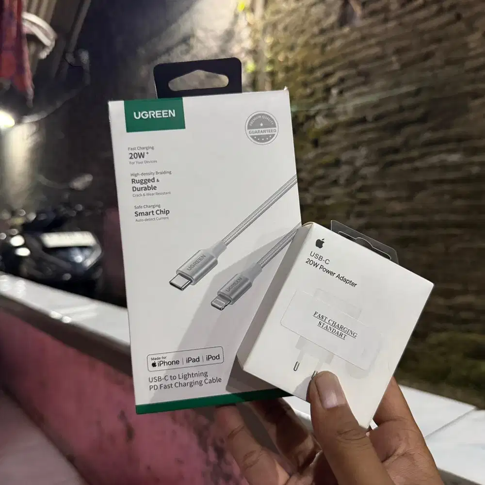 Kabel Charger iPhone Full Set C to Lightning MFI Ugreen
