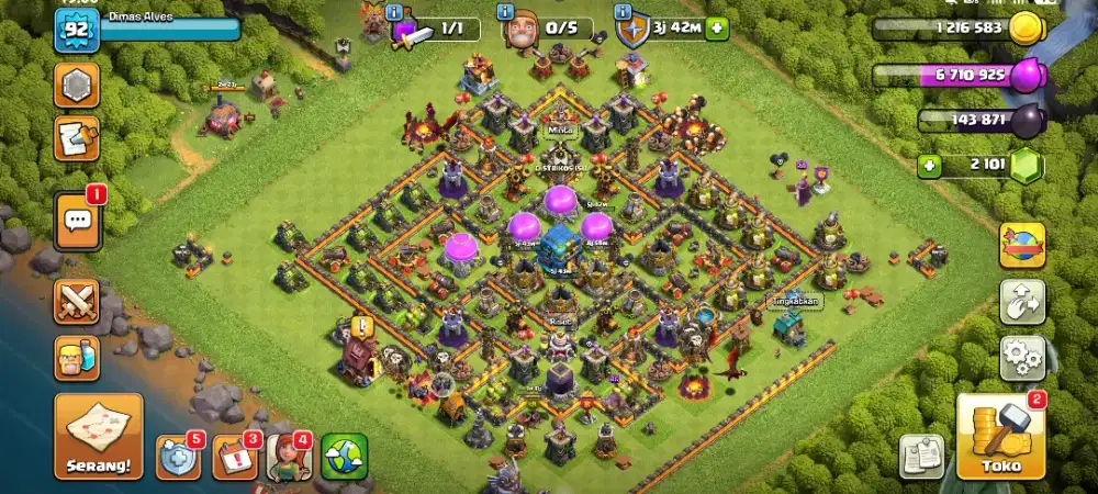 .Akun pribadi coc th 12 proteck dan ce off,, mahar aja