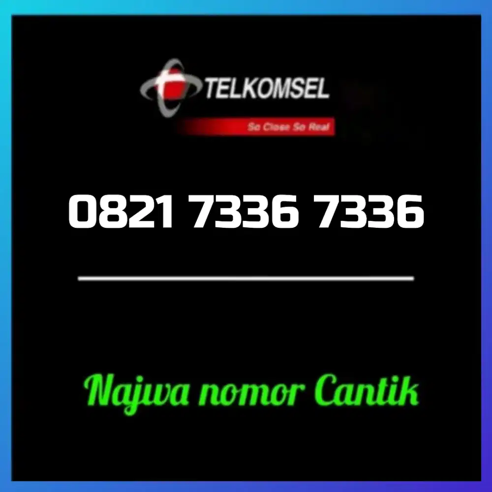 Nomor cantik simpati Telkomsel super
