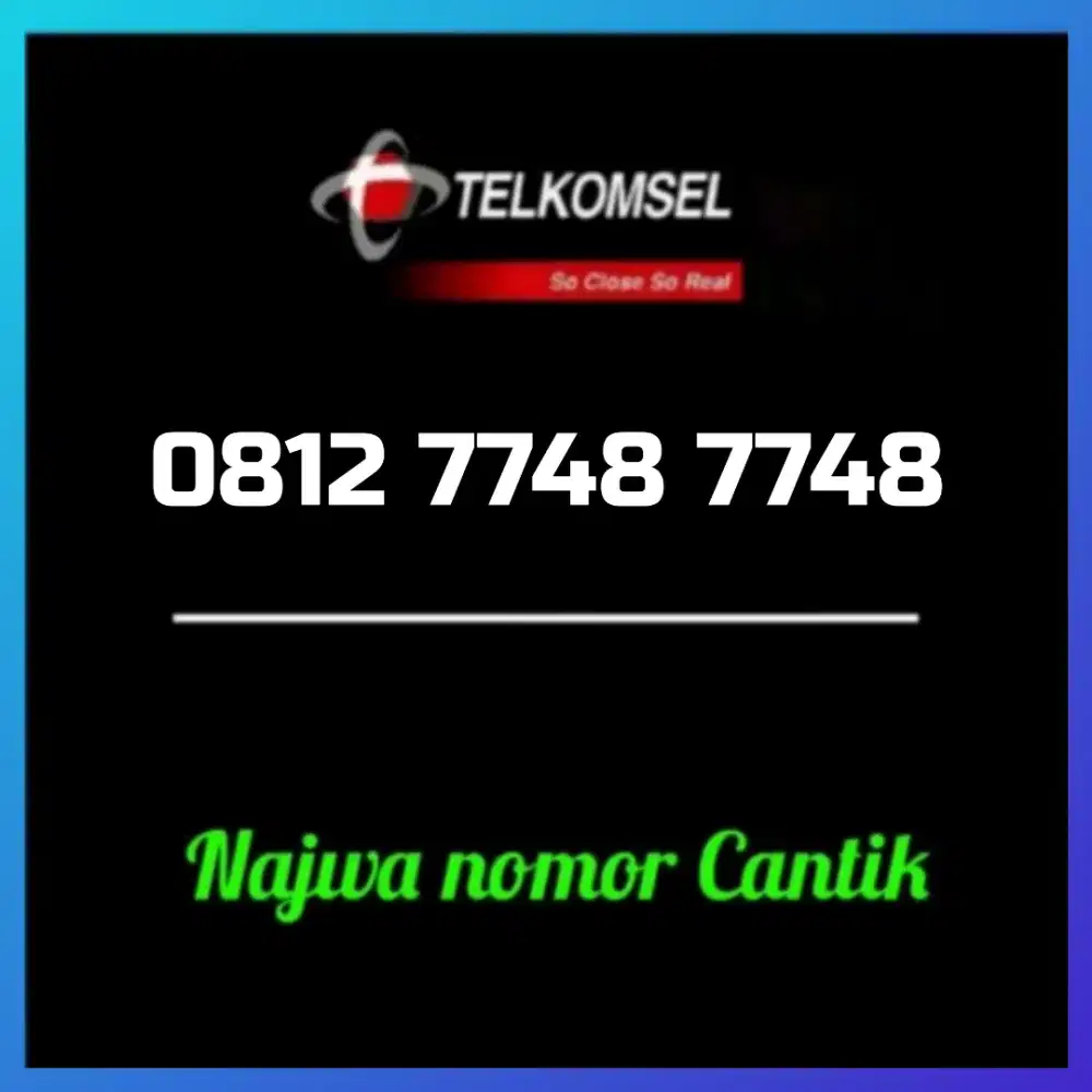 Nomor cantik simpati Telkomsel super