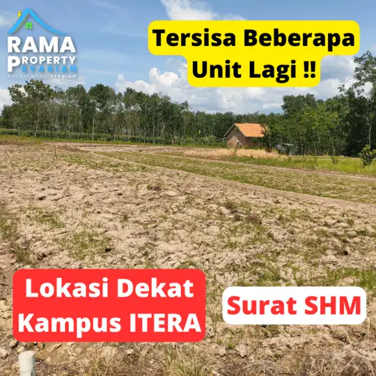 KAVLING RUKO ITERA DEPAN INDOMATER N DEKAT JALUR DUA KORPRI DP MURAH