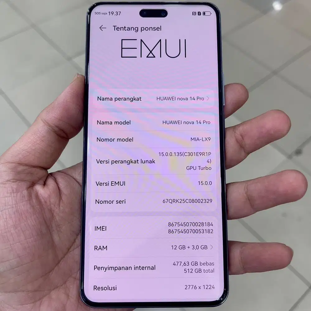 Huawei nova 14 pro ram 12 / 512 resmi fullset original