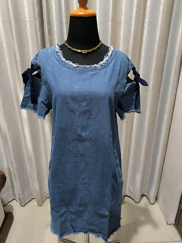 TF0032 preloved dress denim uk. LD=100 Pjg=80 PjgLgn=20 LK=22