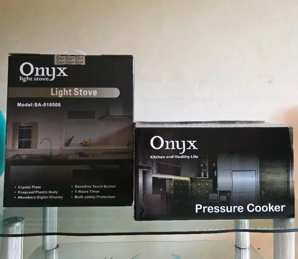 Kompor listrik onyx dan pressure cooker