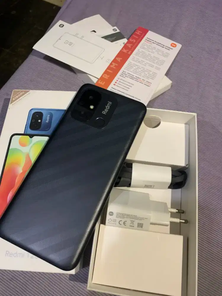 Redmi 12C 4/64 Graphite Gray Mulus Fullset Dus + Charger Ori