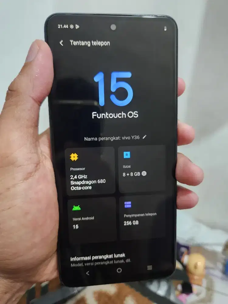 Vivo Y36 ram 8+8/256Gb segel banget LCD original mulus no minus