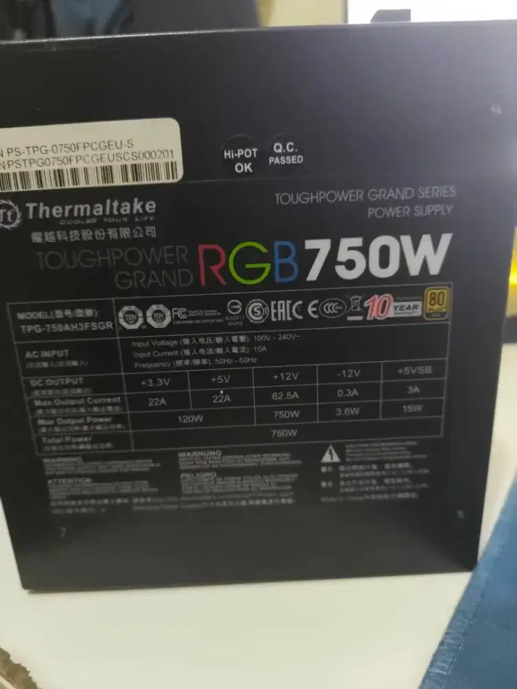Power Supply Thermaltake 750W Full Modular