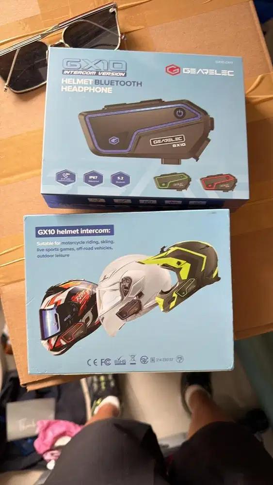 GEARELEC GX10 Bluetooth Helmet Intercom 5.2 IP67 (Baru)