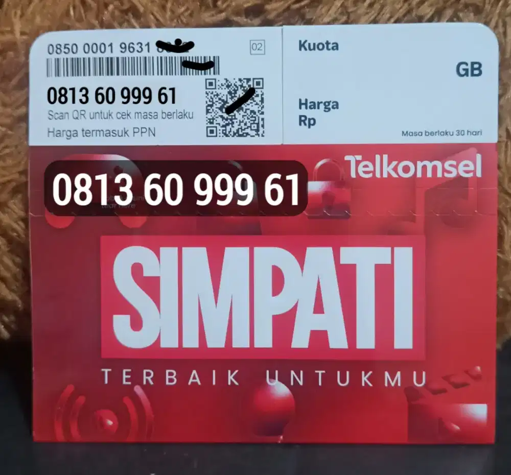 Kartu Perdana Telkomsel Simpati 11 Digit Nomor Cantik Seri 081360