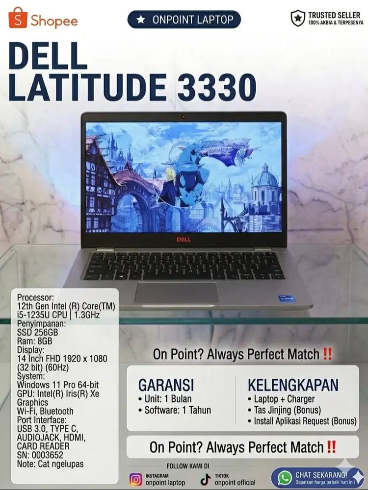dell 3330 mulus dan siap pakai